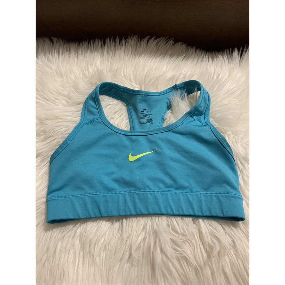 nike dri fit XS Compression Sports Bra Lagoon Blue Racerback